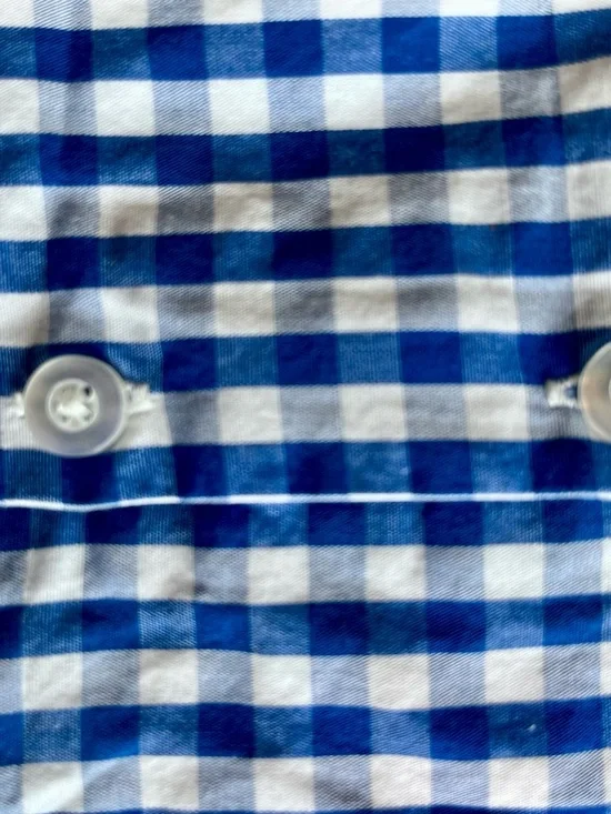 Blue and White Gingham and Daisy Flowers - Baby Girl Spring Summer Dress - 18m - Picture 7 of 7